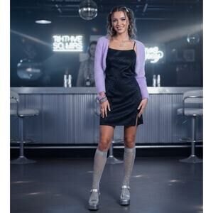 Sophie Rue Mini Slip Dress Womens XS Y2K Leopard Print Party Cocktail Satin